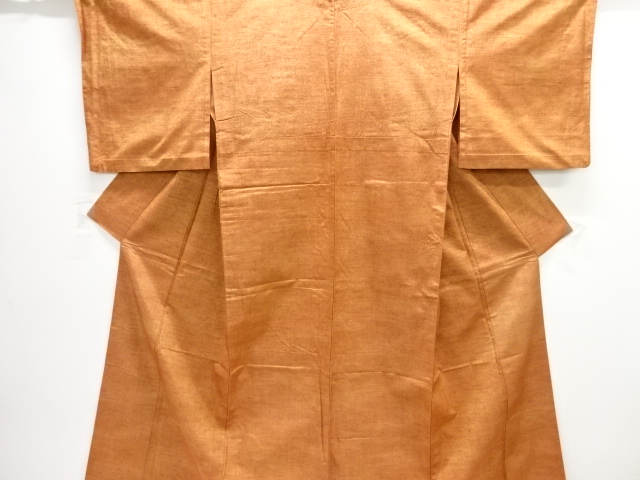 JAPANESE KIMONO / ANTIQUE KIMONO / SILK / HITOE TSUMUGI / WOVEN STRIPE